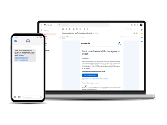 AssureHire candidate screening interface