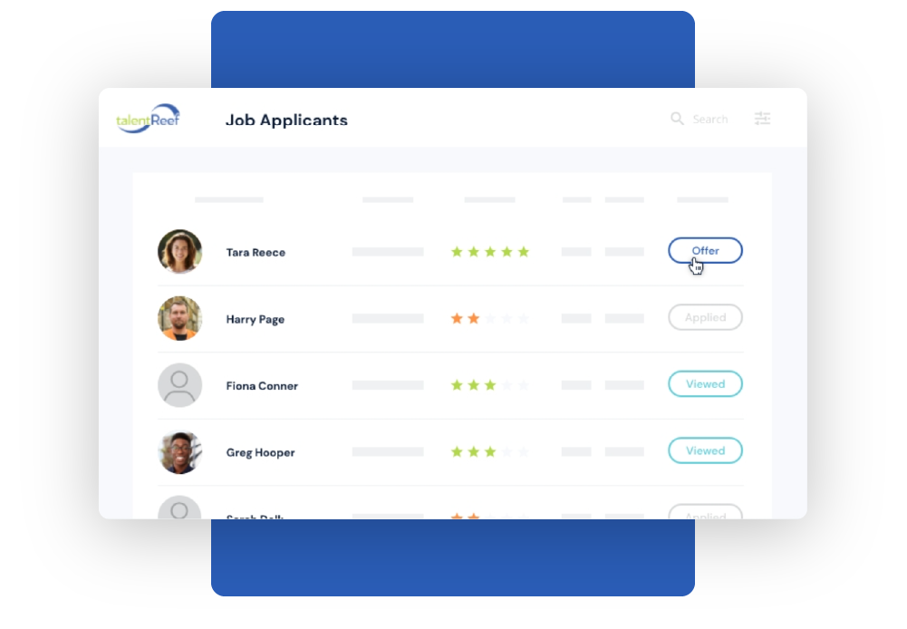Applicants Hiring with TalentReef The Best Staffing Software For High Volume Hiring